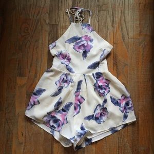 Tobi Analee Floral Halter Neck Romper